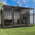 Duramax 13x10 Garden Glass Room, Outdoor Office, Shelter, Playroom and Insulated Building with Double Doors