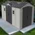 Duramax 15 x 8 Apex Pro Vinyl Shed with Foundation, 2 Windows and 2 Doors - Backyard Livings