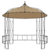 Gazebo 118.1" x 114.2" Taupe Round - Backyard Livings