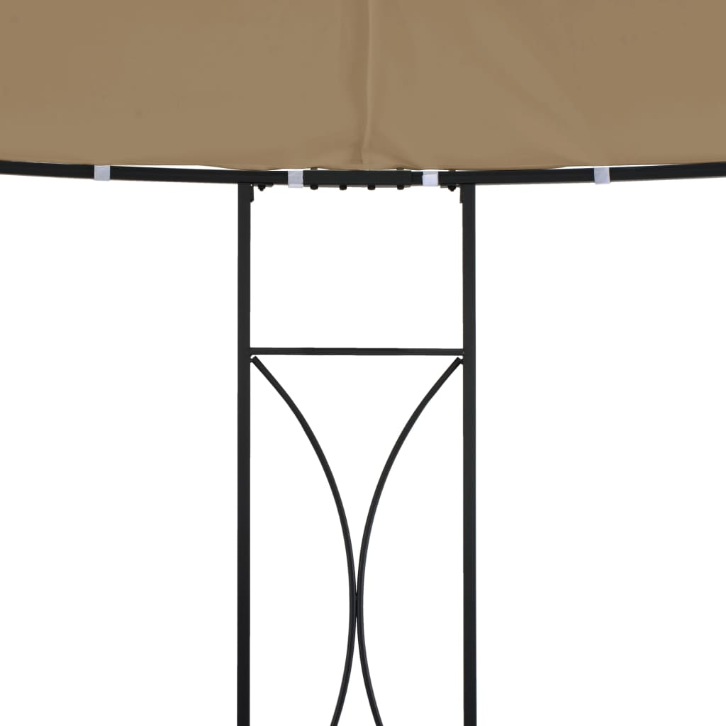 Gazebo 118.1" x 114.2" Taupe Round - Backyard Livings