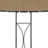 Gazebo 118.1" x 114.2" Taupe Round - Backyard Livings