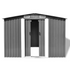 vidaXL Garden Storage Shed Gray Metal 101.2"x80.7"x70.1" - Backyard Livings