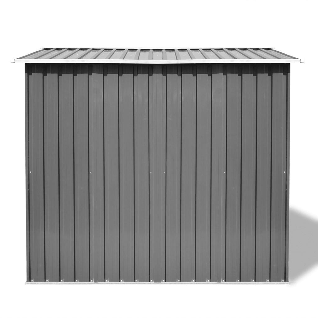 vidaXL Garden Storage Shed Gray Metal 101.2"x80.7"x70.1" - Backyard Livings