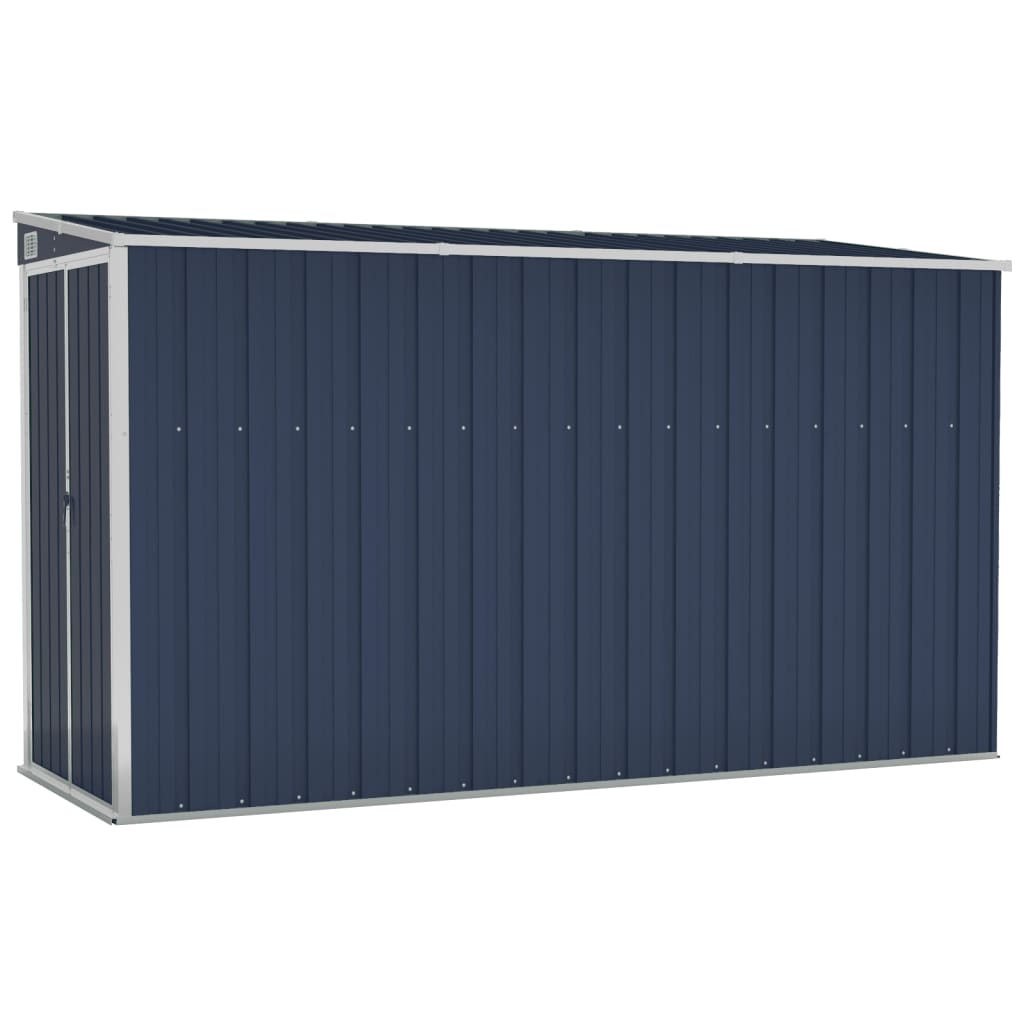 vidaXL Wall-mounted Garden Shed Anthracite 46.5"x113.4"x70.1" Steel - Backyard Livings