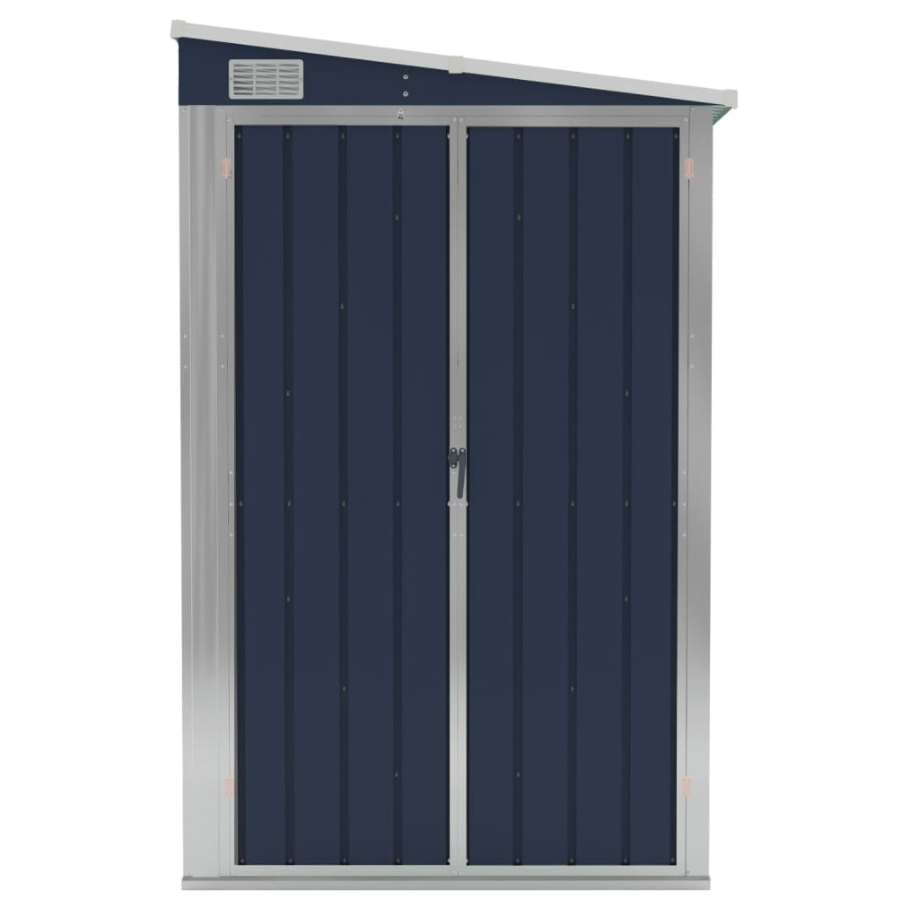 vidaXL Wall-mounted Garden Shed Anthracite 46.5"x113.4"x70.1" Steel - Backyard Livings