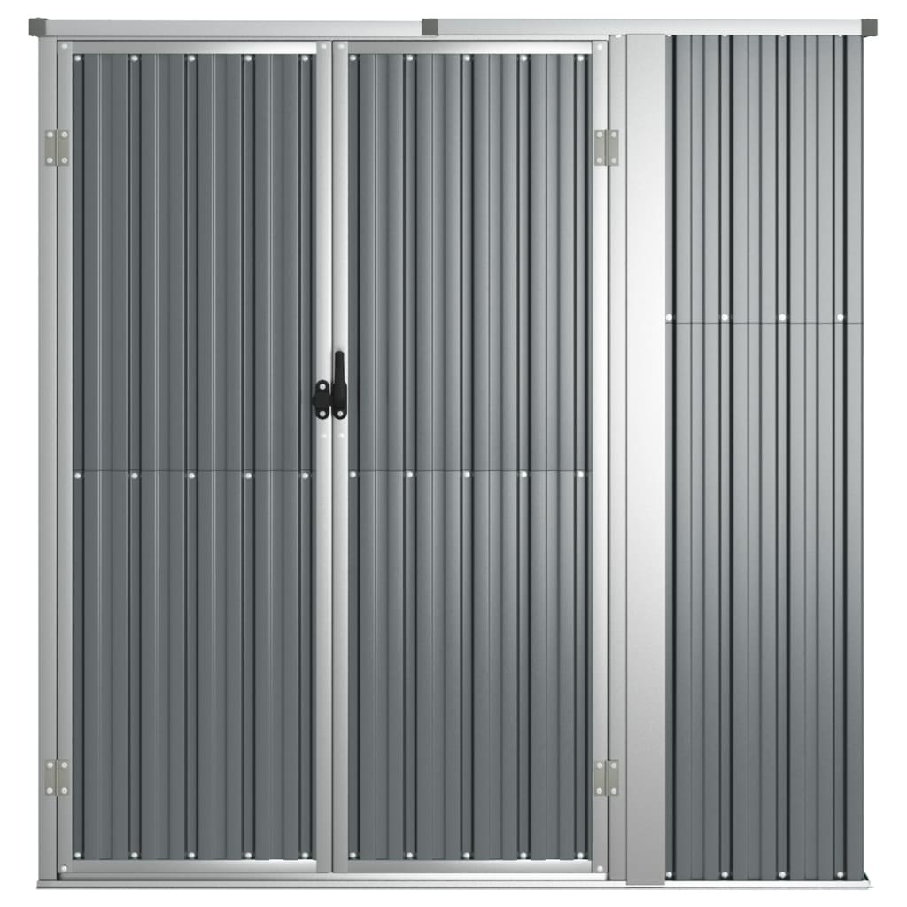 Garden Tool Shed Gray 63.4"x35"x63.4" Galvanized Steel - Backyard Livings