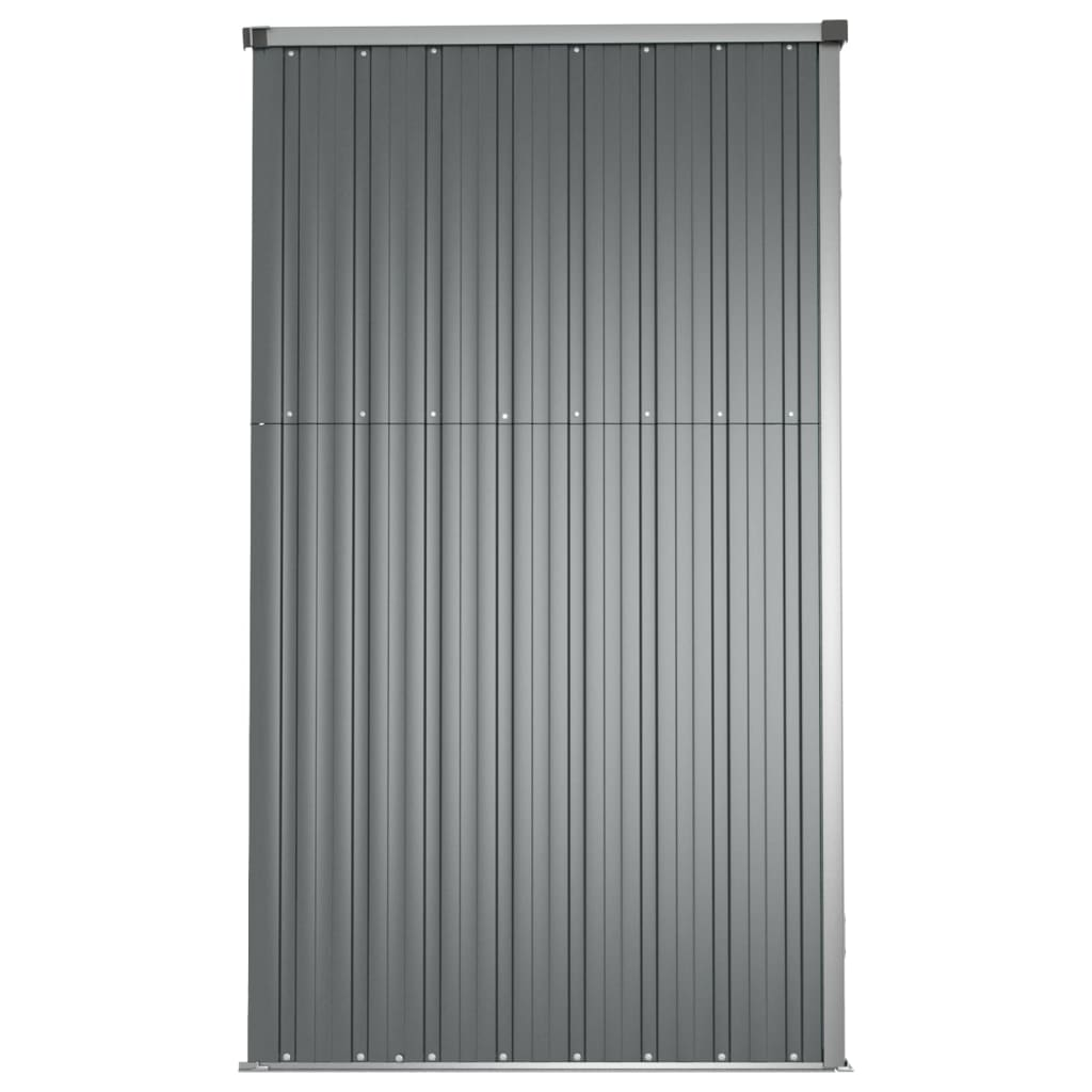 Garden Tool Shed Gray 63.4"x35"x63.4" Galvanized Steel - Backyard Livings