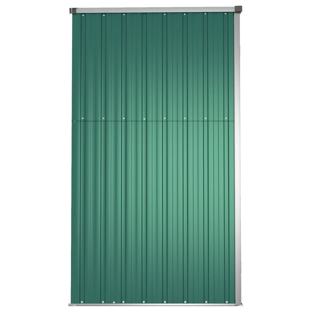 vidaXL Garden Tool Shed Green 88.6"x35"x63.4" Galvanized Steel - Backyard Livings