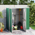 vidaXL Garden Tool Shed Green 63.4"x35"x63.4" Galvanized Steel - Backyard Livings