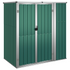 vidaXL Garden Tool Shed Green 63.4"x35"x63.4" Galvanized Steel - Backyard Livings