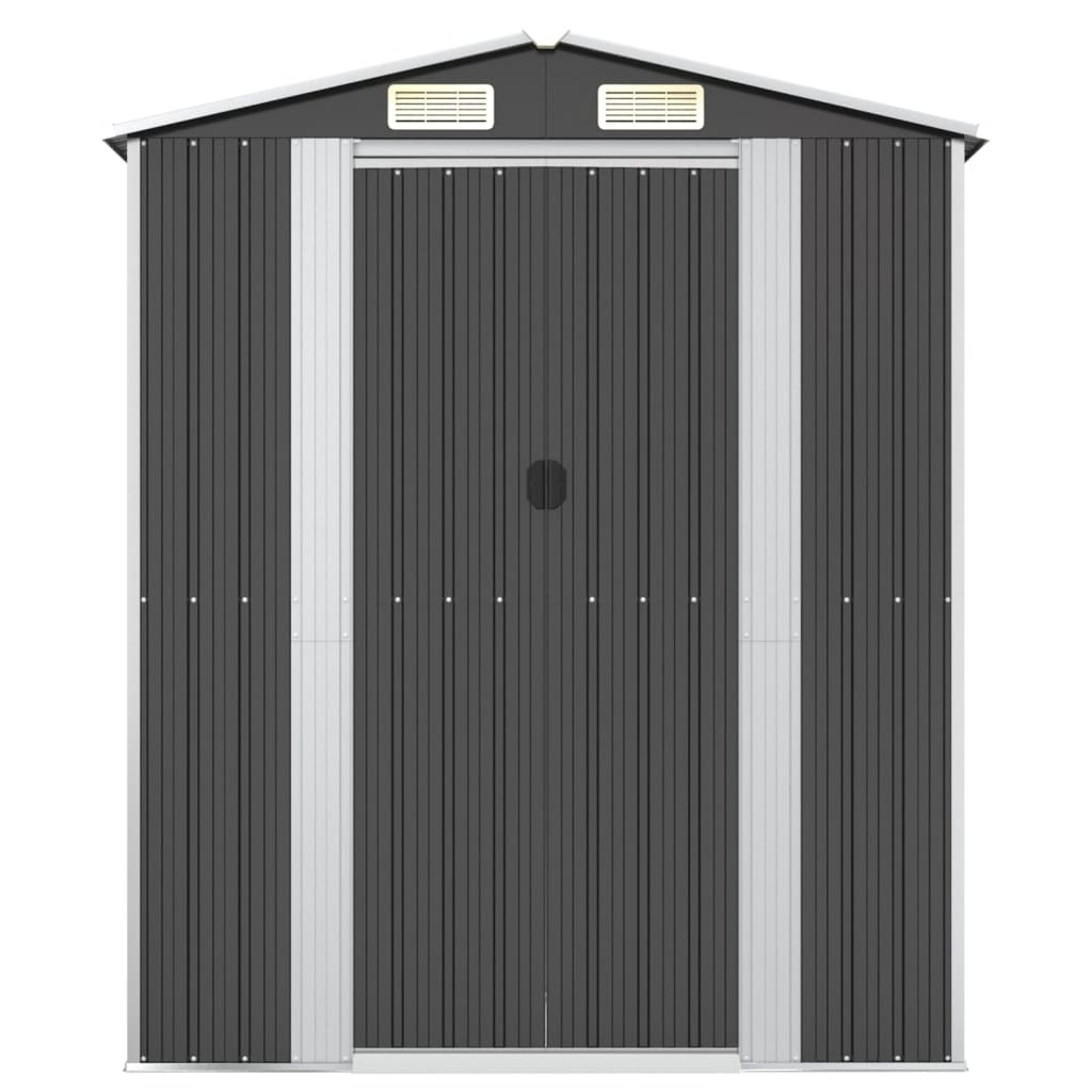 vidaXL Garden Shed Anthracite 75.6"x42.5"x87.8" Galvanized Steel - Backyard Livings