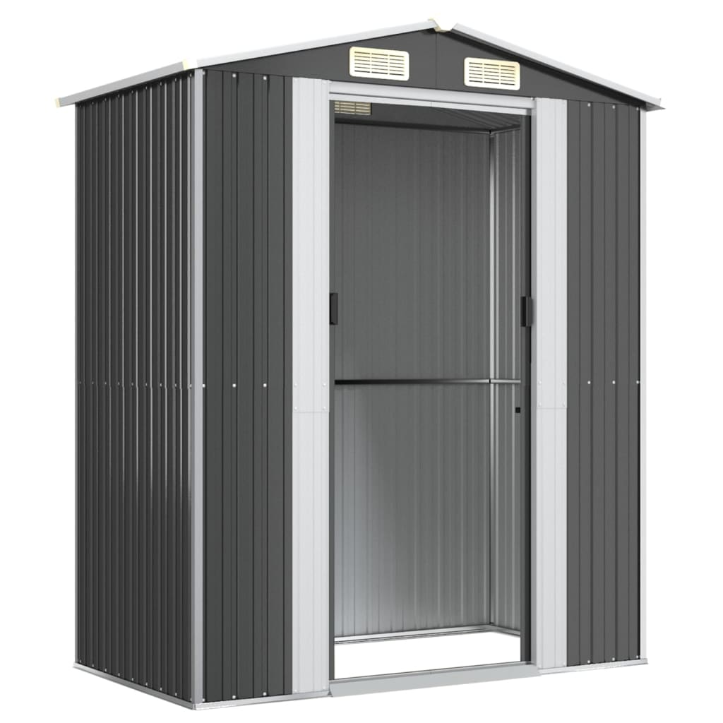 vidaXL Garden Shed Anthracite 75.6"x42.5"x87.8" Galvanized Steel - Backyard Livings