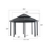 15 x 15 ft. Outdoor Hardtop Octagon Double Tiered Metal Gazebo - Backyard Livings