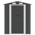 vidaXL Garden Shed Anthracite 75.6"x75.2"x87.8" Galvanized Steel - Backyard Livings