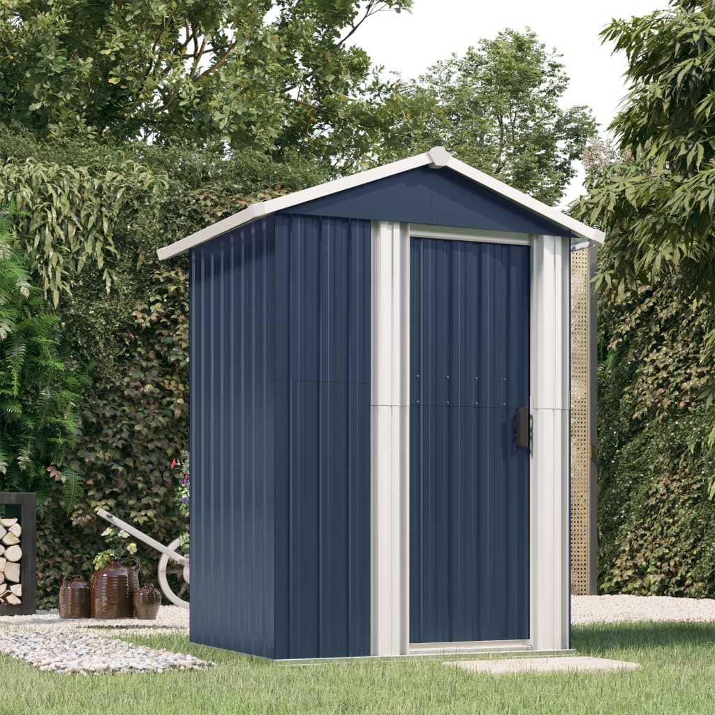 vidaXL Garden Shed Anthracite 49.6"x38.4"x69.7" Galvanized Steel - Backyard Livings