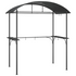 vidaXL BBQ Gazebo with Side Shelves Anthracite 86.6"x45.3"x90.6" Steel - Backyard Livings