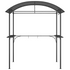 vidaXL BBQ Gazebo with Side Shelves Anthracite 86.6"x45.3"x90.6" Steel - Backyard Livings