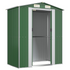 vidaXL Garden Shed Green 75.6"x42.5"x87.8" Galvanized Steel - Backyard Livings