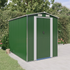 vidaXL Garden Shed Green 75.6"x107.9"x87.8" Galvanized Steel - Backyard Livings