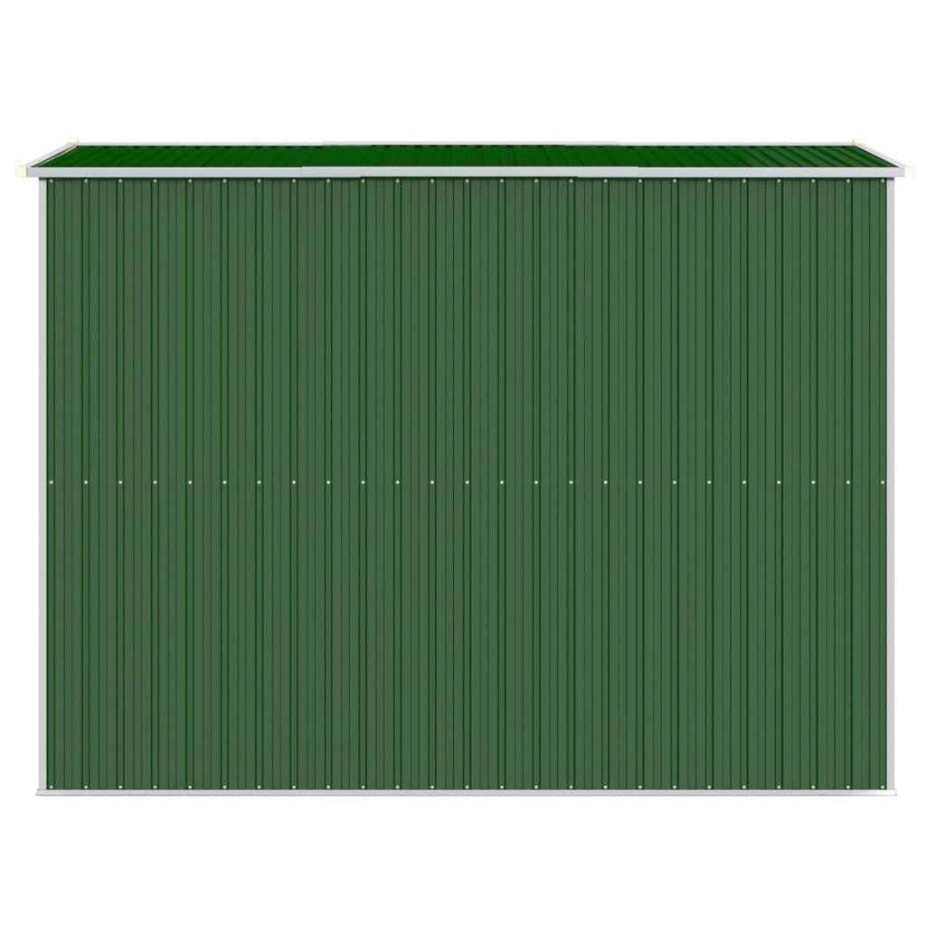 vidaXL Garden Shed Green 75.6"x107.9"x87.8" Galvanized Steel - Backyard Livings