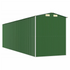 vidaXL Garden Shed Green 75.6"x271.3"x87.8" Galvanized Steel - Backyard Livings