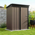 5x3 FT Large Metal Outdoor Storage Shed - Waterproof Sloping Roof, Lockable Door, Durable Backyard Garden Patio Lawn Organizer - Backyard Livings