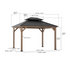 10 ft. x 12 ft. Cedar Framed Gazebo with Steel Hardtop - Backyard Livings