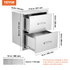 Outdoor Kitchen Drawers 18W x 20.6H x 12.7D Inch, Flush Mount Double BBQ Drawers Stainless Steel with Handle, BBQ Island Drawers for Outdoor Kitchens or Patio Grill Station - Backyard Livings