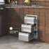 Outdoor Kitchen Drawers 14.7" W x 25.4" H x 18.7" D, Box Frame Style Flush Mount BBQ Drawers with Stainless Steel Handle, BBQ Island Drawers for Outdoor Kitchens or Patio Grill Station - Backyard Livings