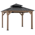 Wooden 11’ x 11’ Outdoor Steel Hardtop Gazebo - Backyard Livings