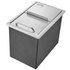 VEVOR Drop in Ice Chest, 18"L x 12"W x 14.5"H Stainless Steel Ice Cooler, Commercial Ice Bin with Sliding Cover, 40.9 qt Outdoor Kitchen Ice Bar, Drain-pipe and Drain Plug Included, for Cold Wine Beer - Backyard Livings