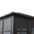 11 Ft. x 11 Ft. Outdoor Rust-resistant Aluminum Sunroom . Black Hardtop Gazebo - Backyard Livings