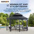 15 x 15 ft. Outdoor Hardtop Octagon Double Tiered Metal Gazebo - Backyard Livings