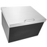 Drop in Ice Chest, 28"L x 16"W x 17"H Stainless Steel Ice Cooler, Commercial Ice Bin with Hinged Cover, 40 qt Outdoor Kitchen Ice Bar, Drain-pipe and Drain Plug Included, for Cold Wine Beer - Backyard Livings