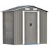 Patio 6ft x4ft Bike Shed Garden Shed, Metal Storage Shed with Adjustable Shelf and Lockable Door, Tool Cabinet with Vents and Foundation for Backyard, Lawn, Garden, Gray - Backyard Livings