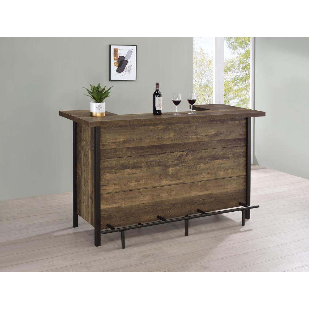 Bellemore Rectangular Storage Bar Unit Rustic Oak - Backyard Livings