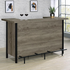 Bellemore Bar Unit with Footrest Grey Driftwood and Black - Backyard Livings