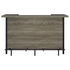 Bellemore Bar Unit with Footrest Grey Driftwood and Black - Backyard Livings