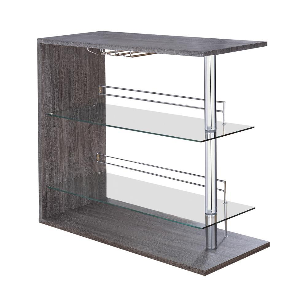 Prescott Rectangular 2-shelf Bar Unit Grey - Backyard Livings