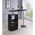 Koufax 1-drawer Bar Table Glossy Black - Backyard Livings