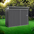 Anbebe Outdoor Storage Shed, Weather Resistant Steel Tool Storage House Shed with Large Window Lockable Single Door, Waterproof Metal Garden Sheds, for Yard, Garden, Patio, Lawn, Dark Grey - Backyard Livings