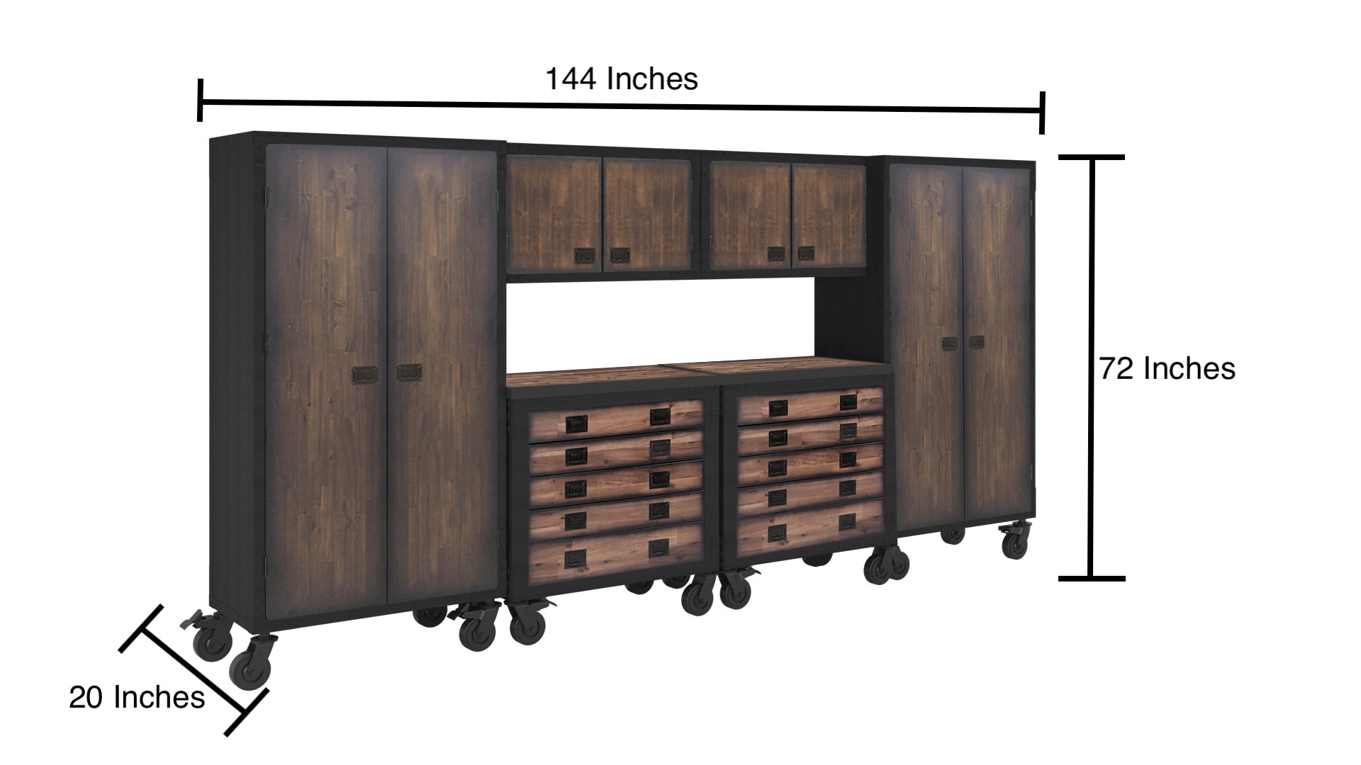 Duramax 6-Piece Garage Storage Combo Set with Tool Chests, Wall Cabinets and Free Standing Cabinets