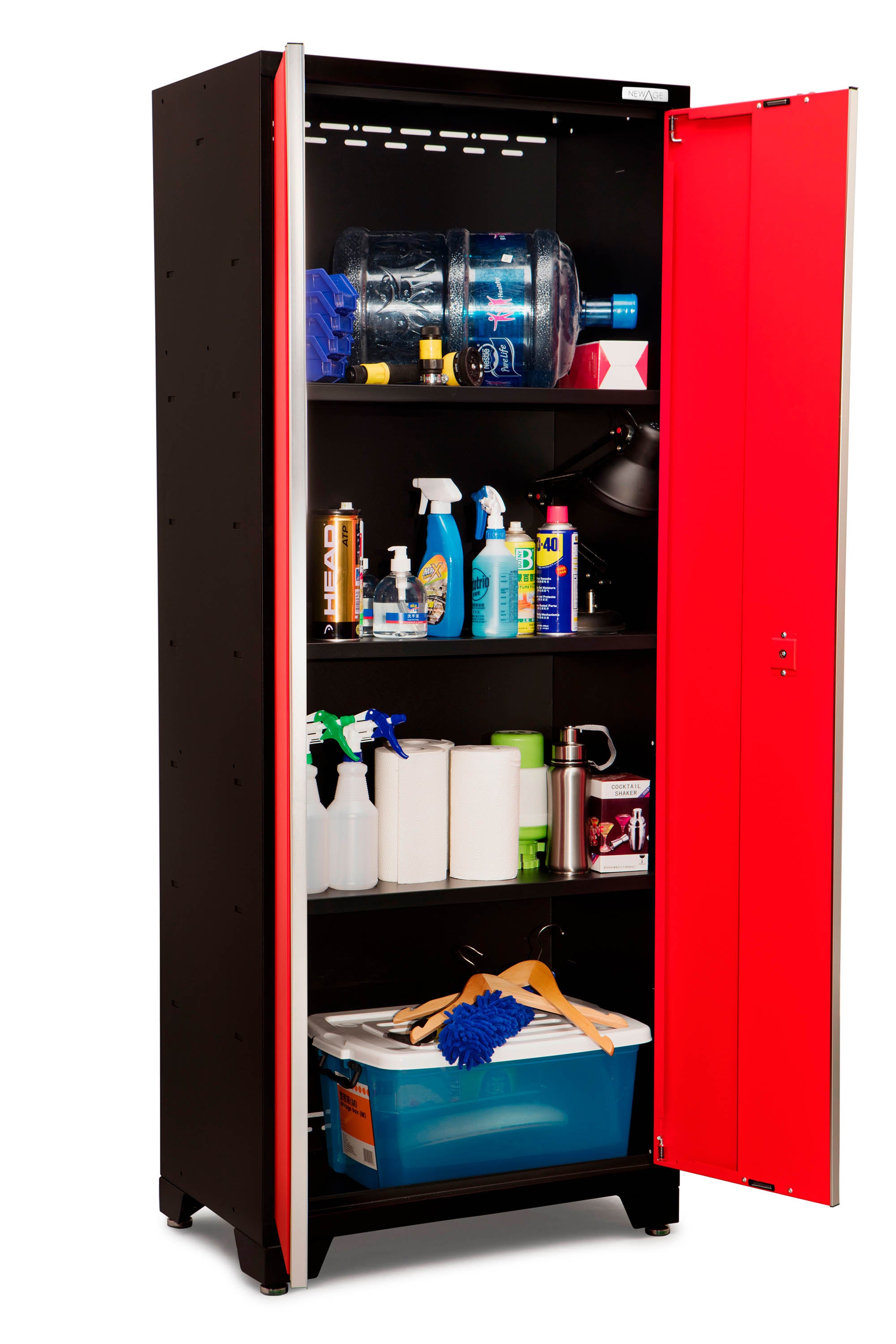 NewAge Bold Series 11 Piece Cabinet Set with Project Center, Base, Wall Cabinets and Lockers