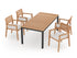 NewAge Rhodes 4 Seater Dining Set with 72 in. Table