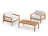 NewAge Rhodes 2 Seater Chat Set with Coffee Table