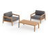 NewAge Lakeside 3 Piece Chat Set with Coffee Table