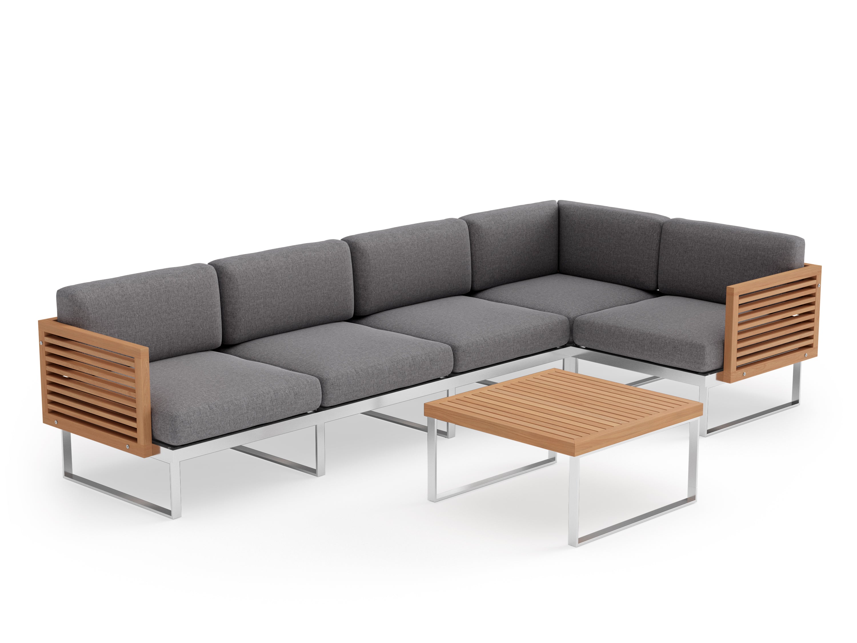 NewAge Monterey 5 Seater Sectional with Coffee Table