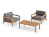 NewAge Rhodes 2 Seater Chat Set with Coffee Table
