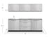 NewAge Outdoor Kitchen Stainless Steel 6 Piece Cabinet Set with Sink, 3-Drawer, 2-Door and Wall Cabinets
