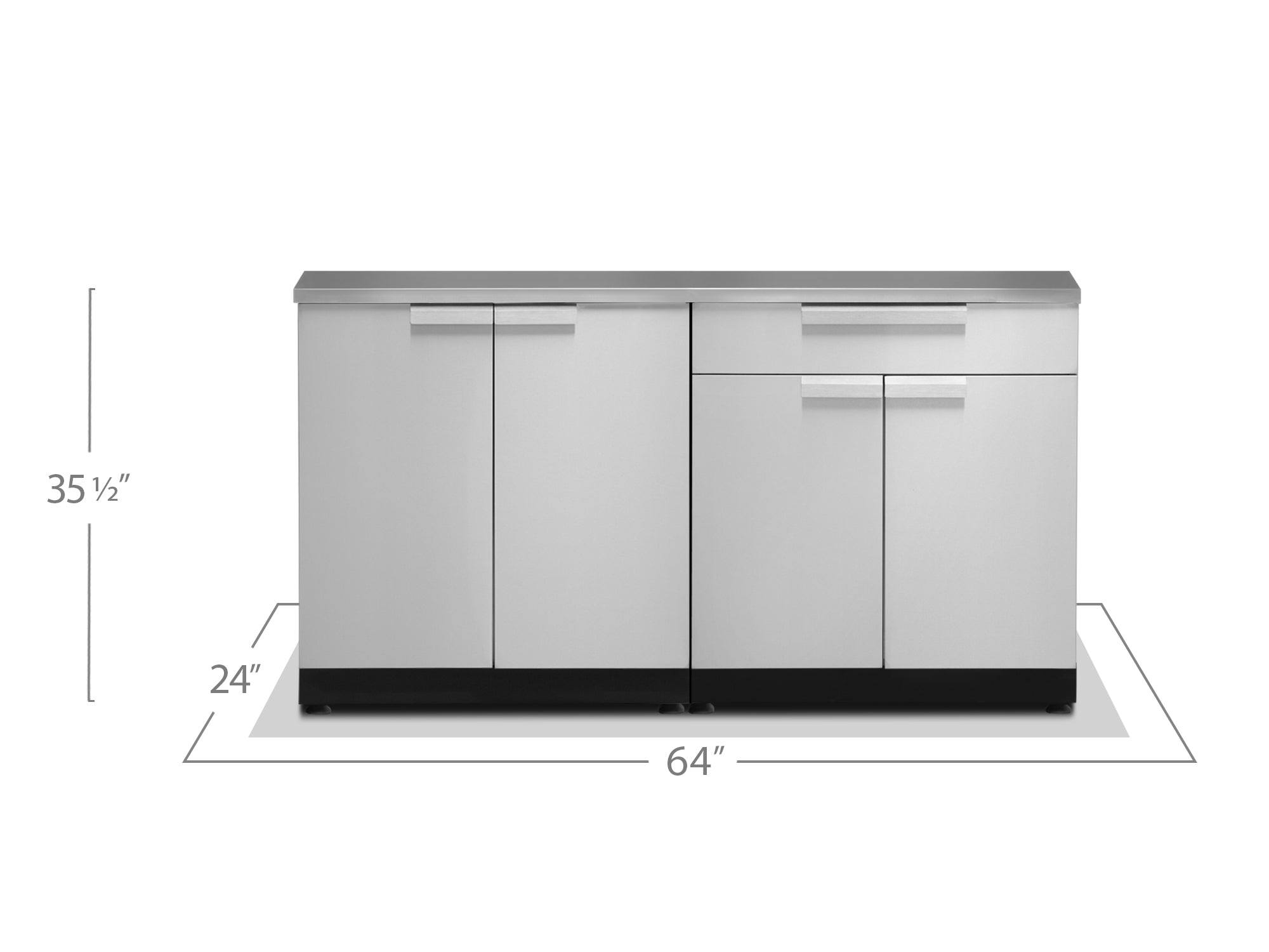 NewAge Outdoor Kitchen Stainless Steel 2 Piece Cabinet Set with 2-Door and Bar Cabinet
